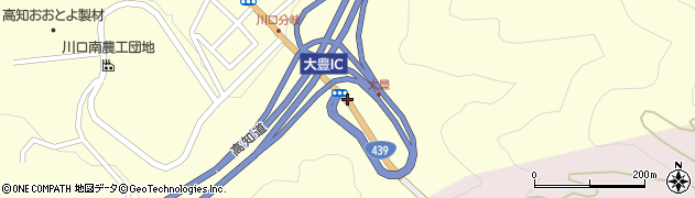 大豊バス停周辺の地図