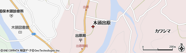 徳島県那賀町（那賀郡）木頭出原（ナカスジ）周辺の地図