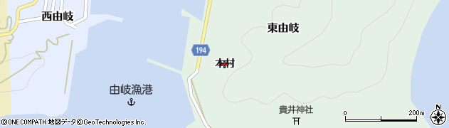 徳島県美波町（海部郡）東由岐（本村）周辺の地図
