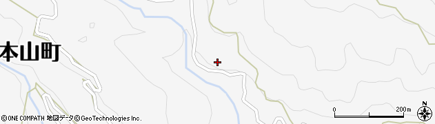 高知県本山町（長岡郡）北山（丙）周辺の地図