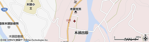 徳島県那賀町（那賀郡）木頭出原（マエダ）周辺の地図