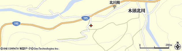 徳島県那賀郡那賀町木頭北川かじや周辺の地図