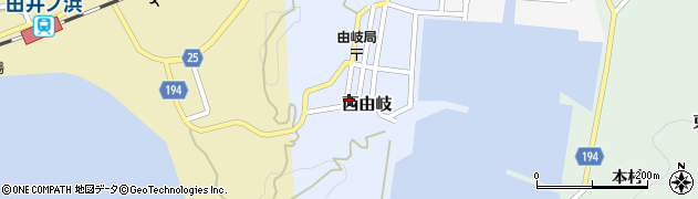 徳島県美波町（海部郡）西由岐（西）周辺の地図