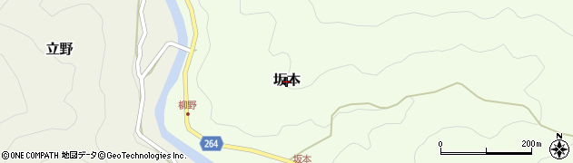 高知県本山町（長岡郡）坂本周辺の地図