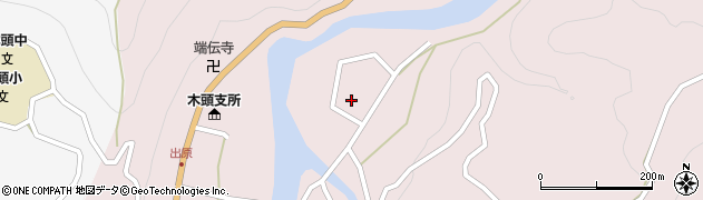 徳島県那賀町（那賀郡）木頭出原周辺の地図