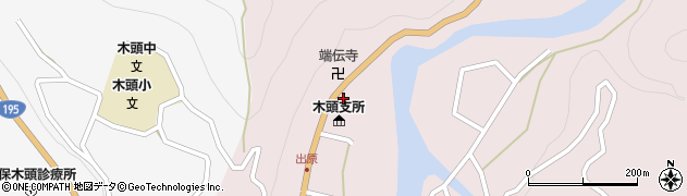 徳島県那賀郡那賀町木頭出原テラモト周辺の地図