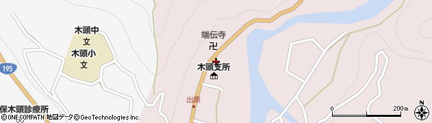 徳島県那賀町（那賀郡）木頭出原（テラモト）周辺の地図