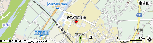 和歌山県日高郡みなべ町周辺の地図