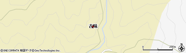 高知県土佐町（土佐郡）古味周辺の地図