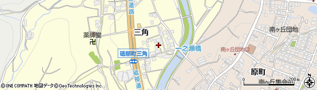 愛媛県伊予郡砥部町三角周辺の地図