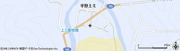 徳島県那賀町（那賀郡）木頭西宇（平野）周辺の地図