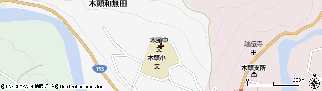 徳島県那賀町（那賀郡）木頭和無田（ヨシノ）周辺の地図
