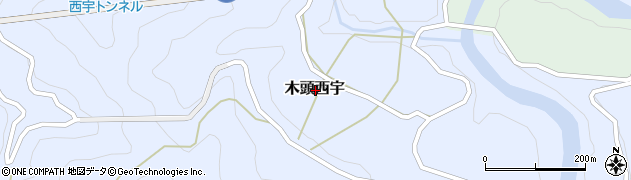 徳島県那賀郡那賀町木頭西宇周辺の地図