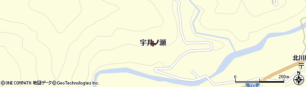 徳島県那賀町（那賀郡）木頭北川（宇井ノ瀬）周辺の地図