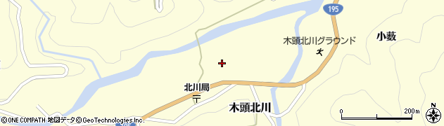 徳島県那賀町（那賀郡）木頭北川（月ノ瀬）周辺の地図