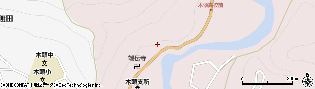 徳島県那賀町（那賀郡）木頭出原（ワダ）周辺の地図