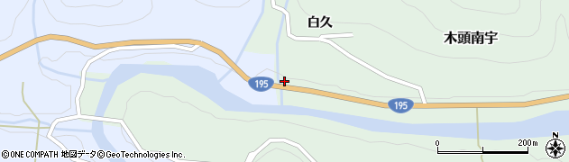 徳島県那賀町（那賀郡）木頭南宇（クレイシ）周辺の地図