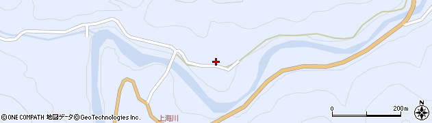 徳島県那賀町（那賀郡）海川（ヒウラ）周辺の地図