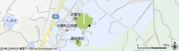 福岡県宗像市大穂町周辺の地図