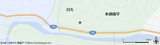 徳島県那賀町（那賀郡）木頭南宇（シタ）周辺の地図