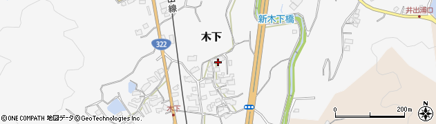 福岡県北九州市小倉南区木下周辺の地図