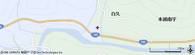 徳島県那賀郡那賀町木頭西宇クレ石周辺の地図