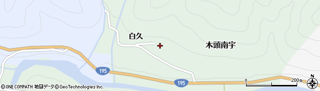 徳島県那賀町（那賀郡）木頭南宇（ニシダ）周辺の地図