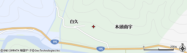 徳島県那賀町（那賀郡）木頭南宇（コンヤ）周辺の地図