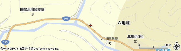 徳島県那賀郡那賀町木頭北川谷口周辺の地図