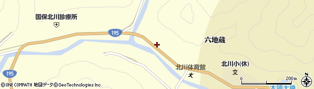 徳島県那賀町（那賀郡）木頭北川（谷口）周辺の地図