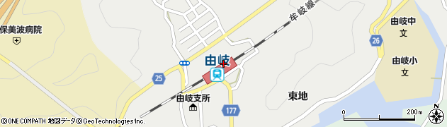 由岐駅周辺の地図