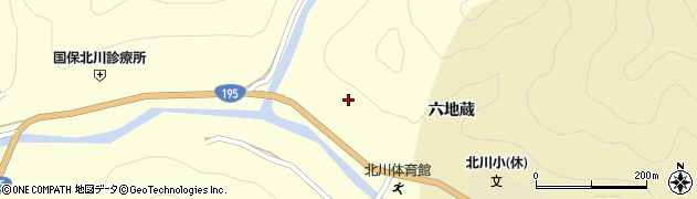 徳島県那賀郡那賀町木頭北川大地平周辺の地図