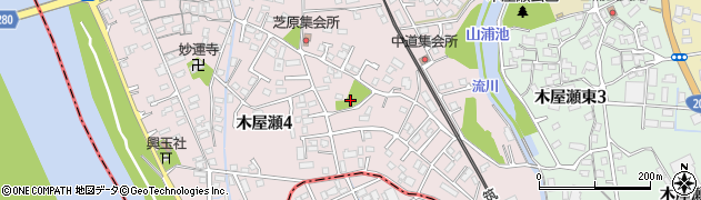 中道公園周辺の地図