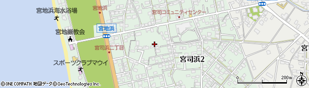 福岡県福津市宮司浜周辺の地図