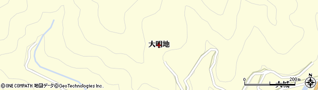 徳島県那賀町（那賀郡）木頭北川（大明地）周辺の地図