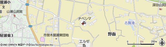 株式会社ナベシマ本社　工場部周辺の地図