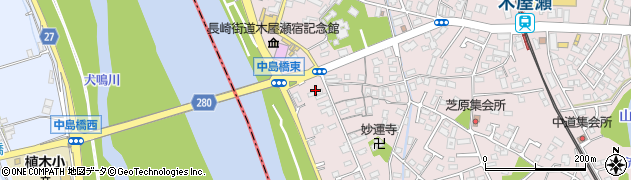 朝日新聞木屋瀬販売所周辺の地図