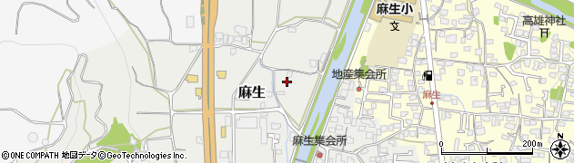 愛媛県伊予郡砥部町麻生周辺の地図