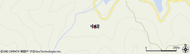 高知県土佐郡大川村中切周辺の地図