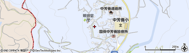 和歌山県田辺市中芳養周辺の地図