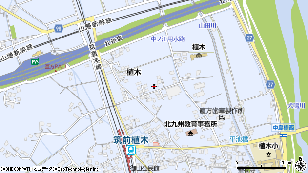 〒822-0031 福岡県直方市植木の地図