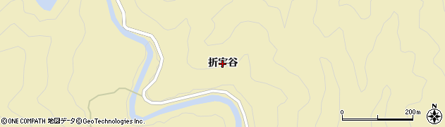 徳島県那賀町（那賀郡）木頭折宇（折宇谷）周辺の地図
