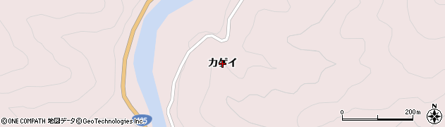 徳島県那賀町（那賀郡）木頭出原（カゲイ）周辺の地図