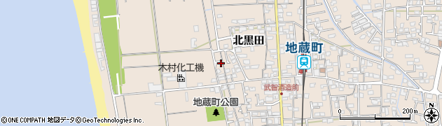 愛媛県松前町（伊予郡）北黒田周辺の地図