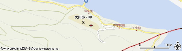 大川村立大川小中学校周辺の地図