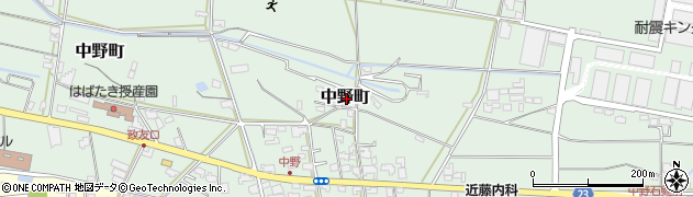愛媛県松山市中野町周辺の地図