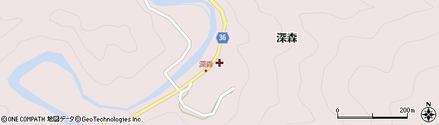 徳島県那賀郡那賀町深森東畑周辺の地図
