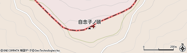 自念子ノ頭周辺の地図