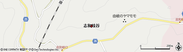 徳島県美波町（海部郡）西の地（志和岐谷）周辺の地図