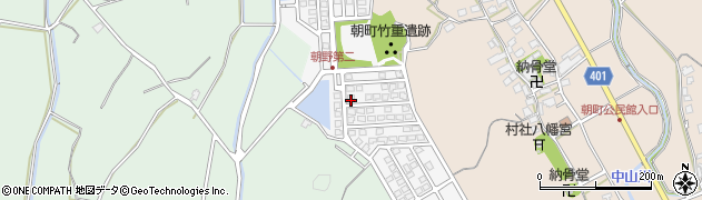 福岡県宗像市朝野345周辺の地図